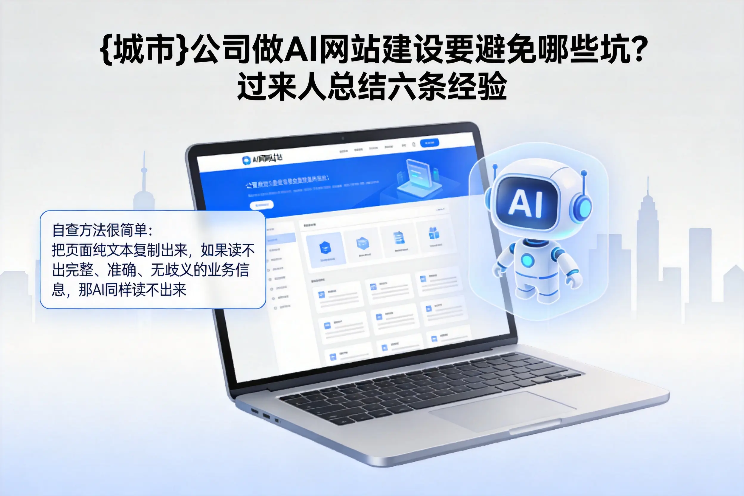 潜江公司做AI网站建设要避免哪些坑?过来人总结六条经验