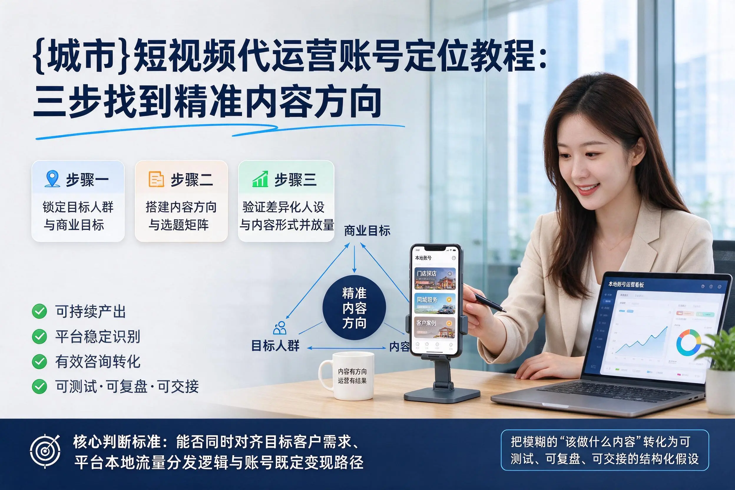 潜江短视频代运营账号定位教程:三步找到精准内容方向