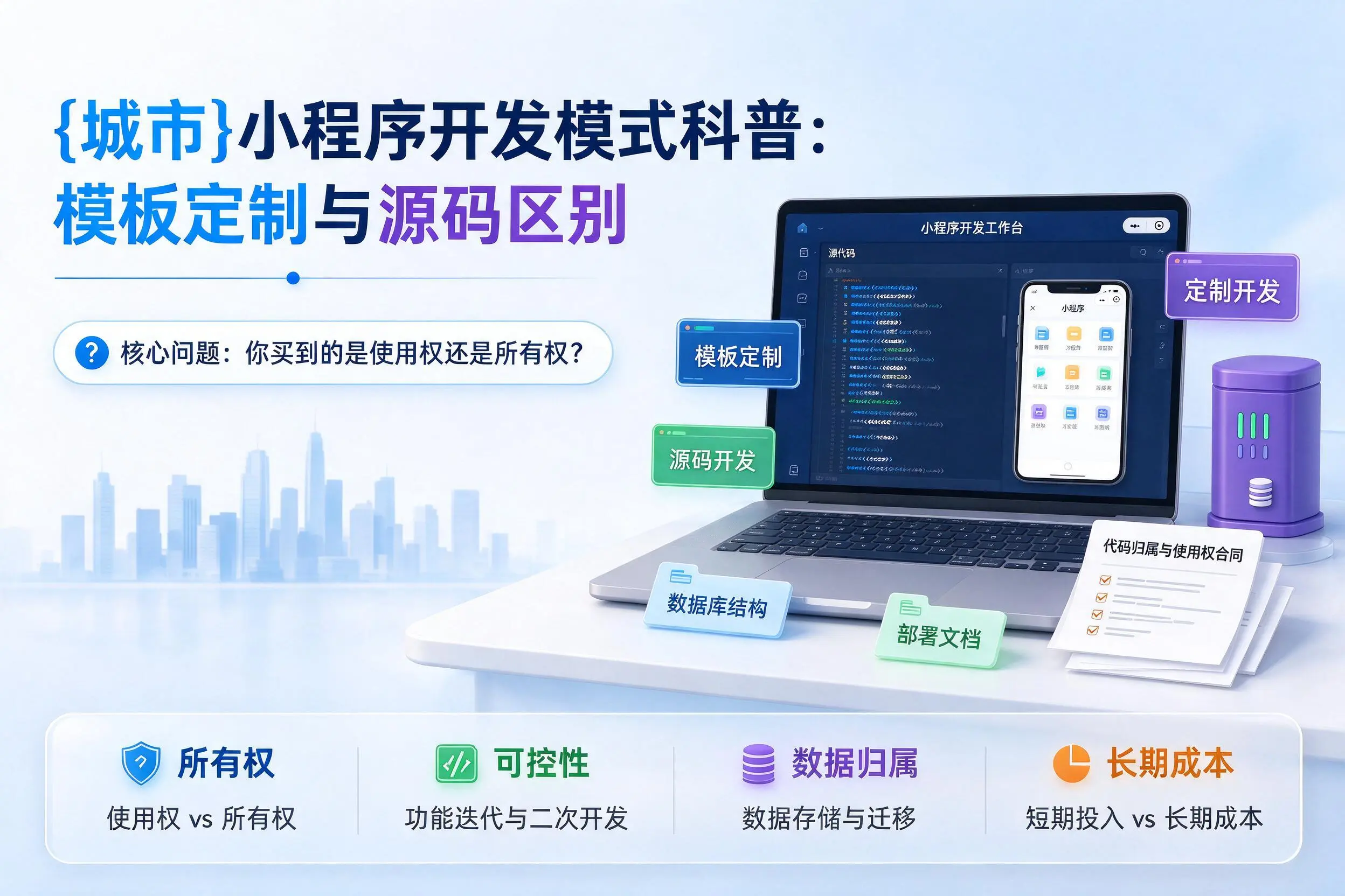 潜江小程序开发模式科普：模板定制与源码区别