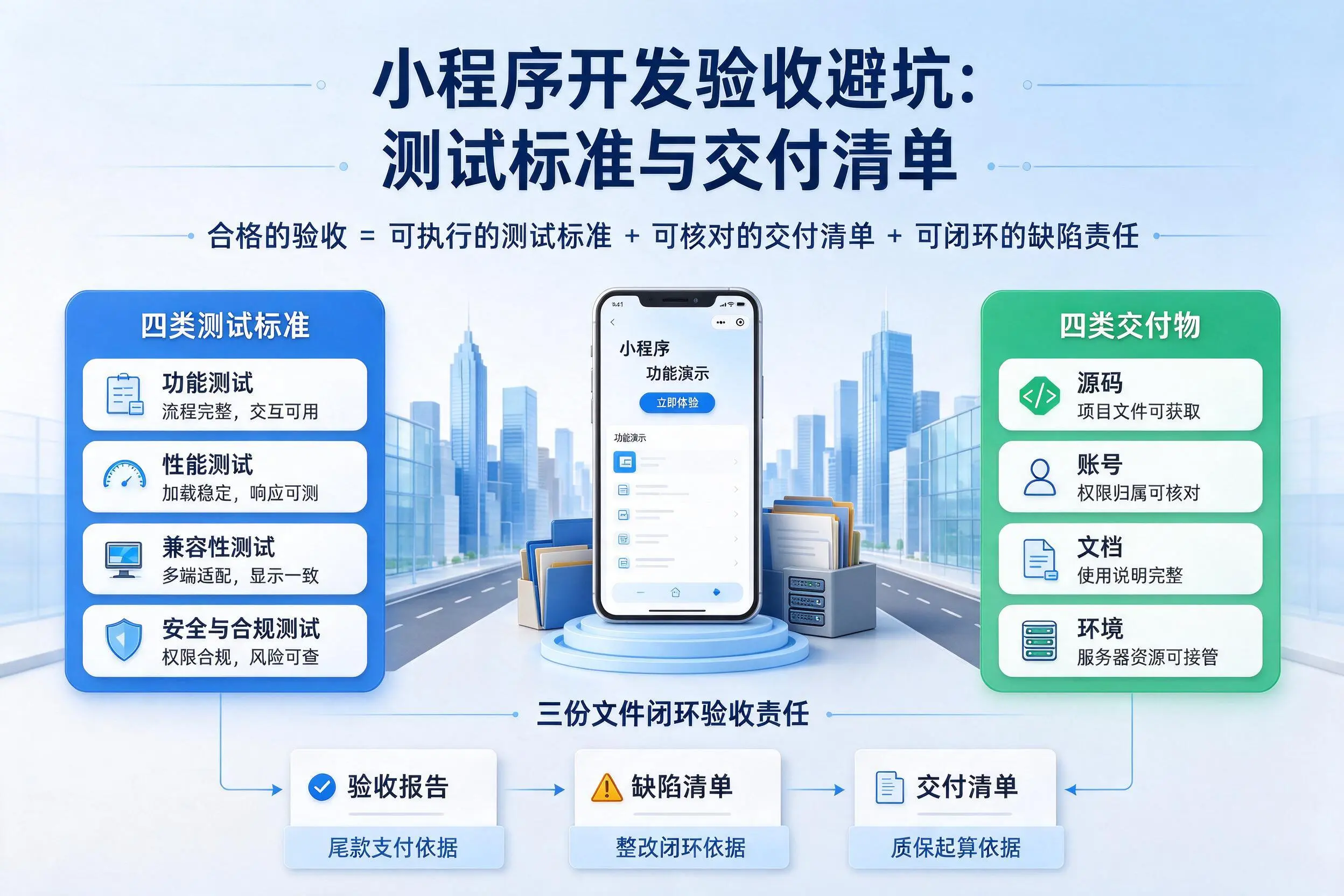 潜江小程序开发验收避坑:测试标准与交付清单