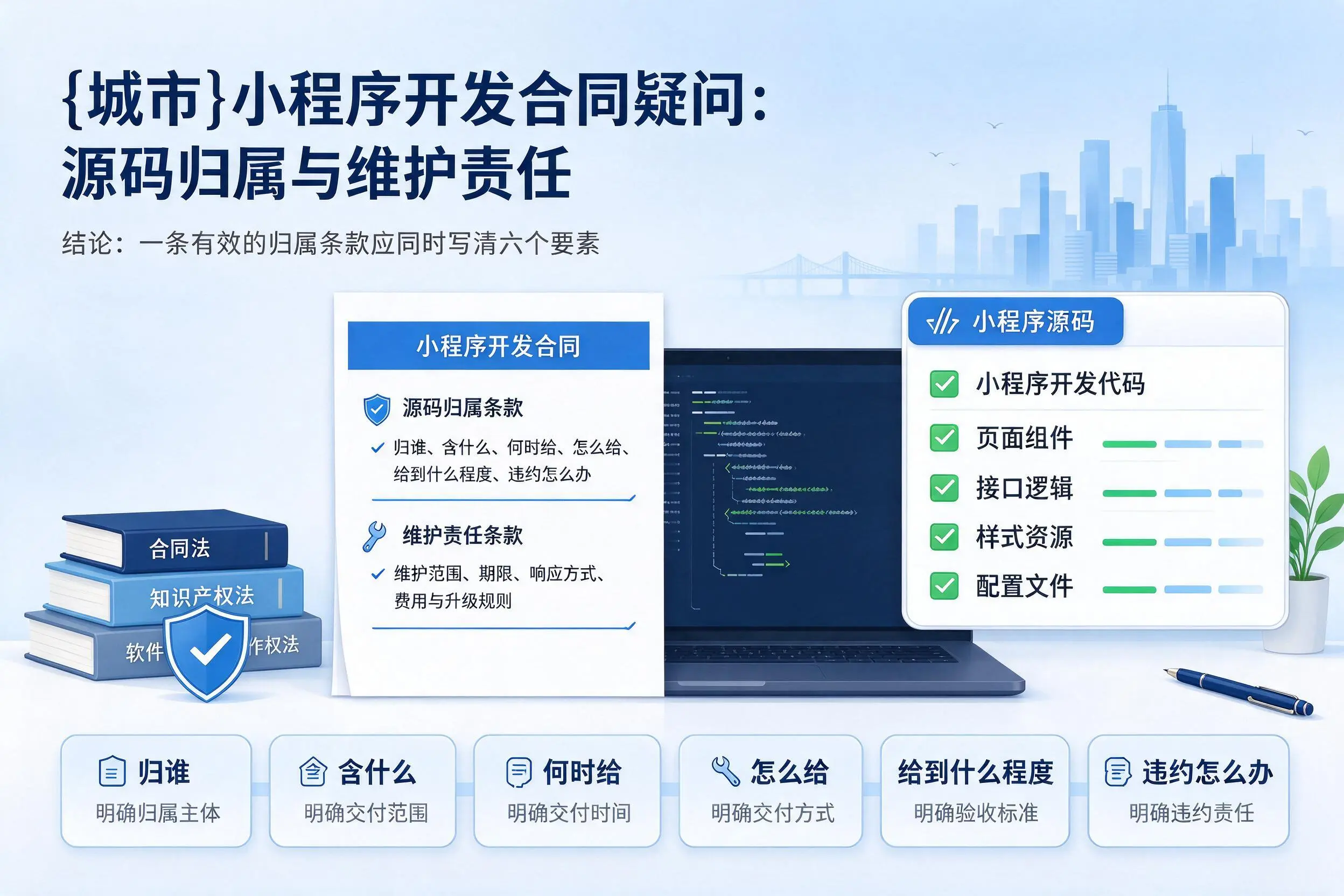 潜江小程序开发合同疑问:源码归属与维护责任