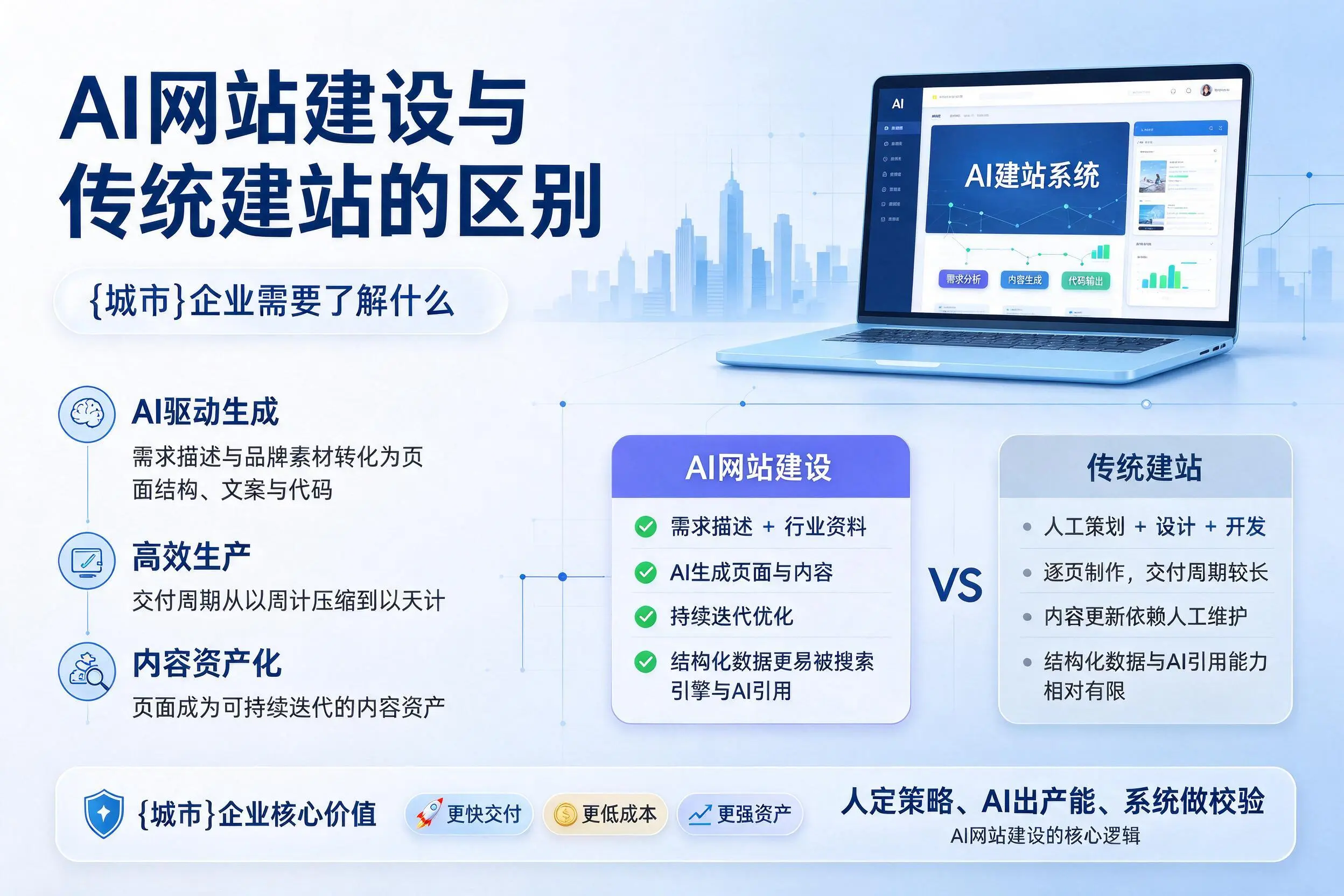 AI网站建设与传统建站的区别,潜江企业需要了解什么