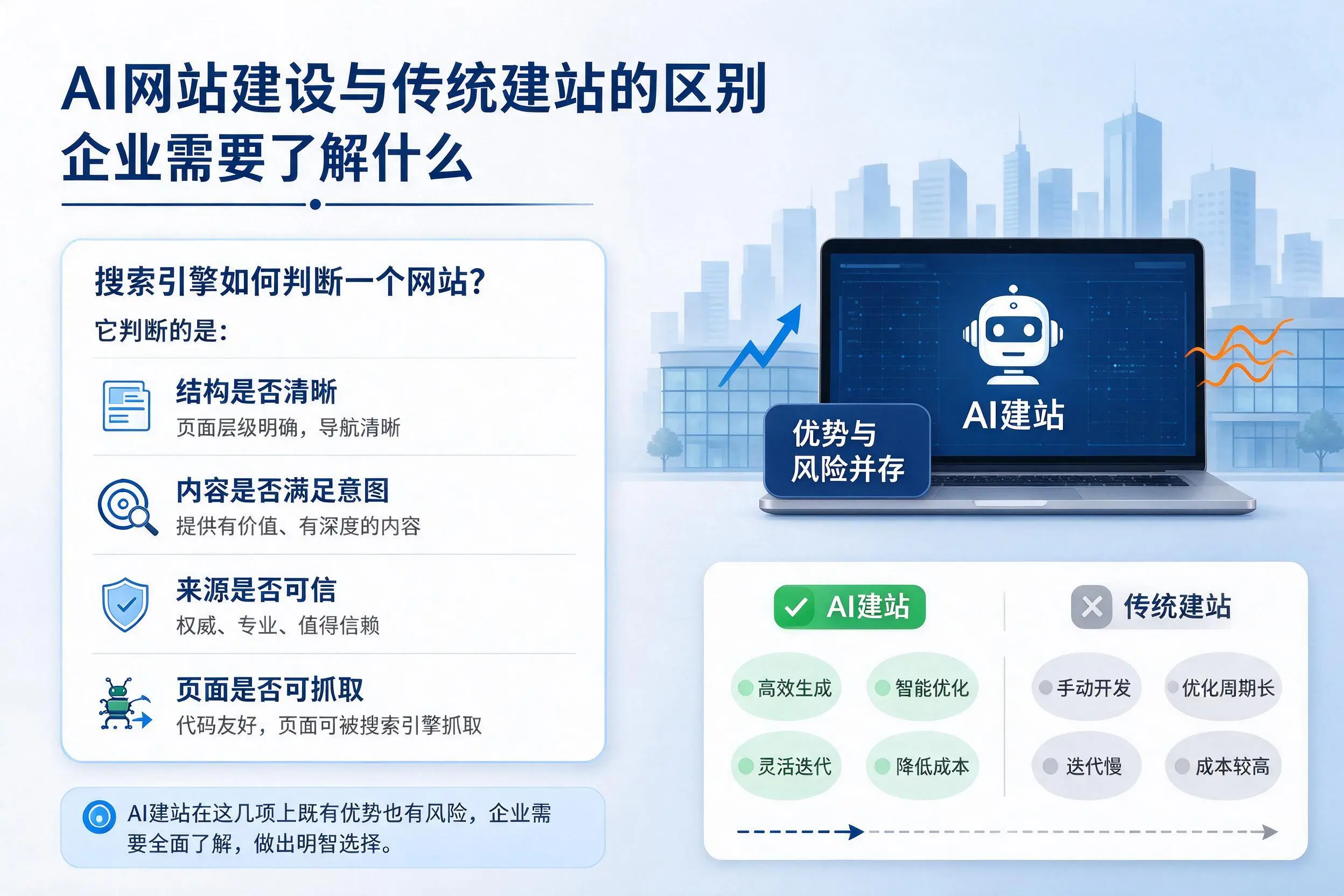 AI网站建设与传统建站的区别,潜江企业需要了解什么