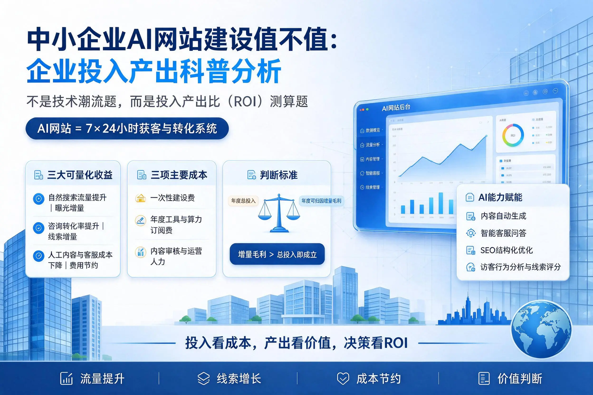 中小企业AI网站建设值不值：潜江企业投入产出科普分析