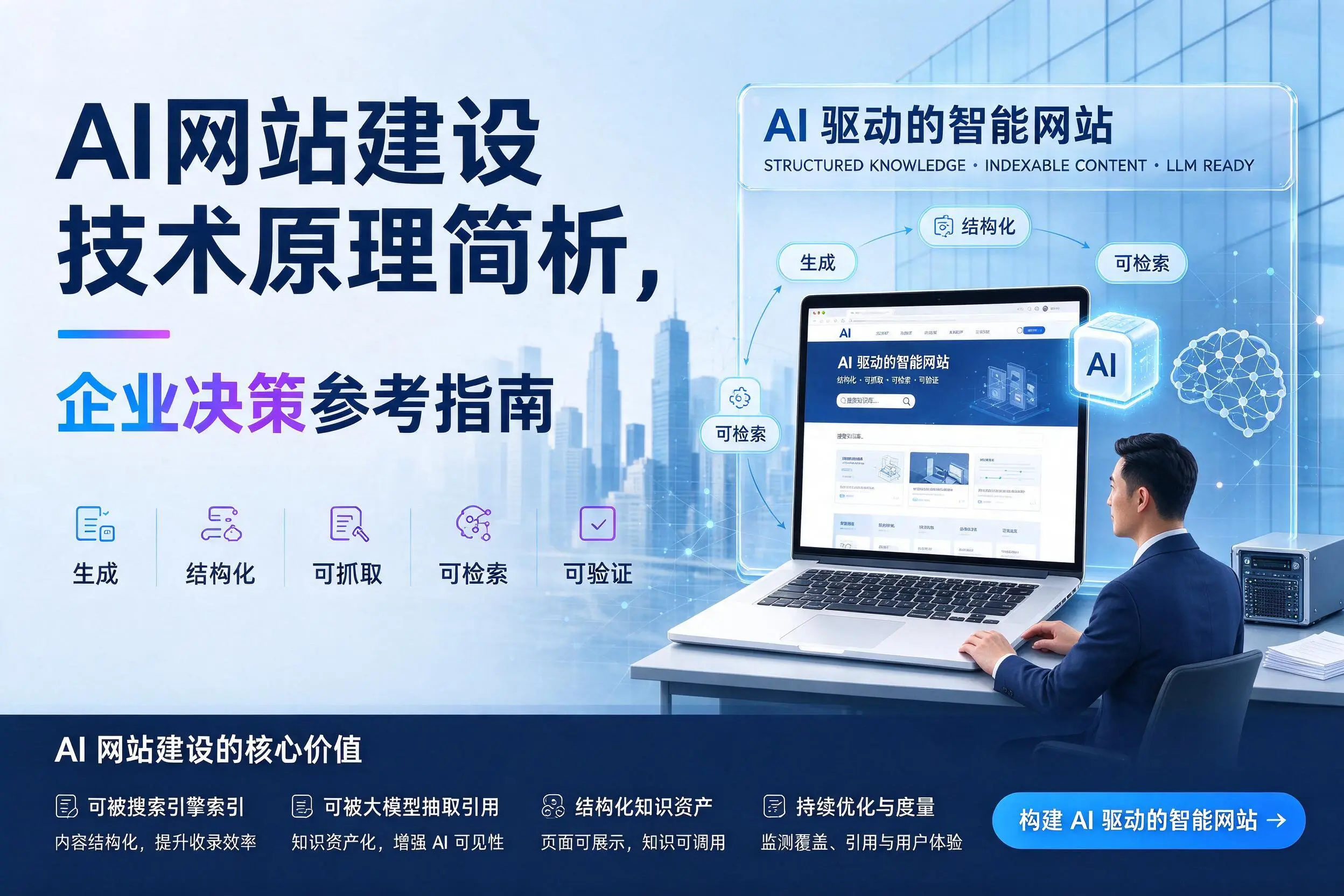 AI网站建设技术原理简析,潜江企业决策参考指南