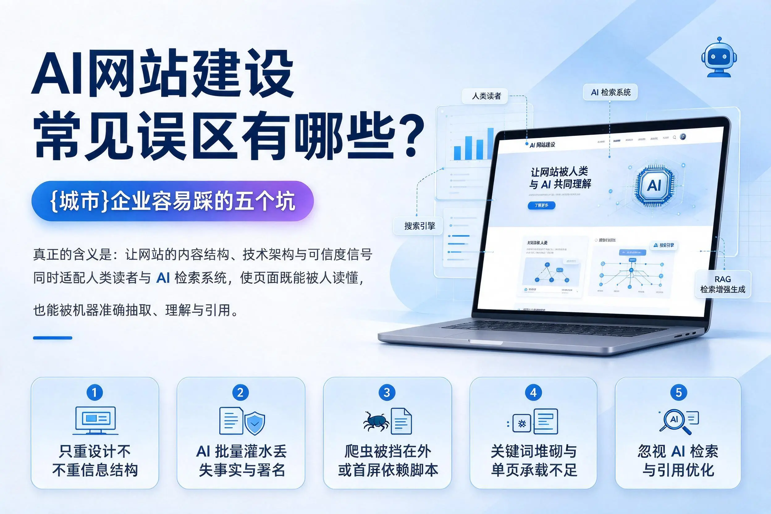 AI网站建设常见误区有哪些?潜江企业容易踩的五个坑