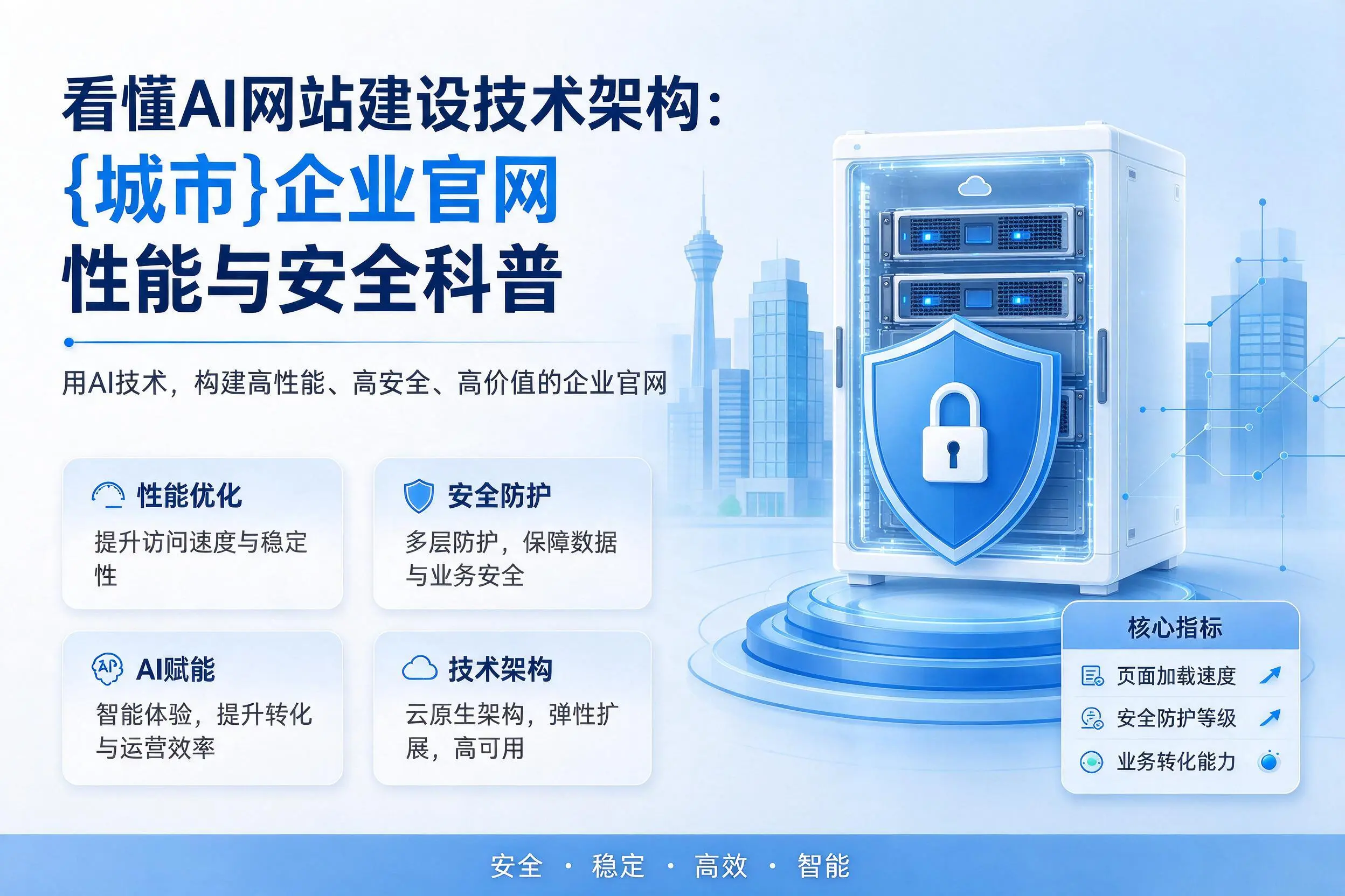 看懂AI网站建设技术架构:潜江企业官网性能与安全科普