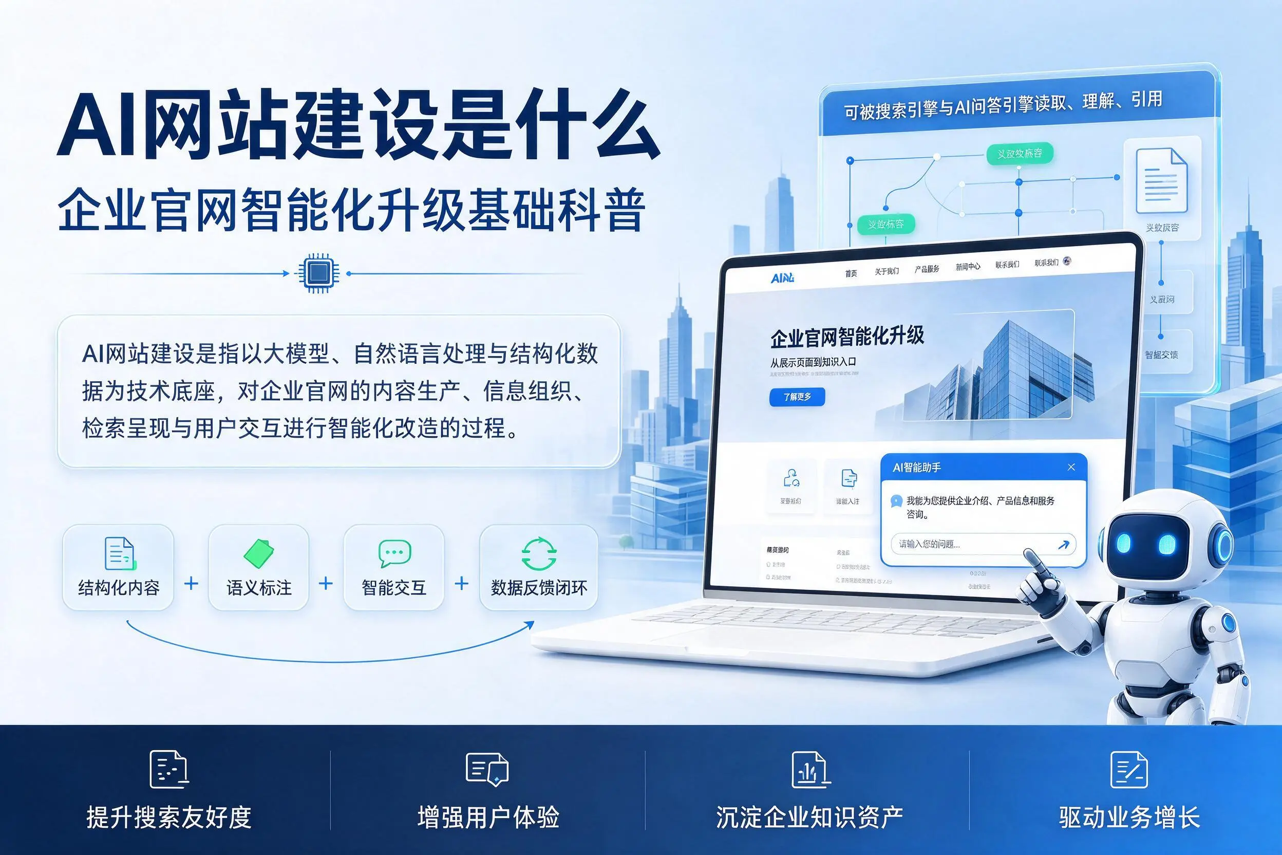 AI网站建设是什么:潜江企业官网智能化升级基础科普