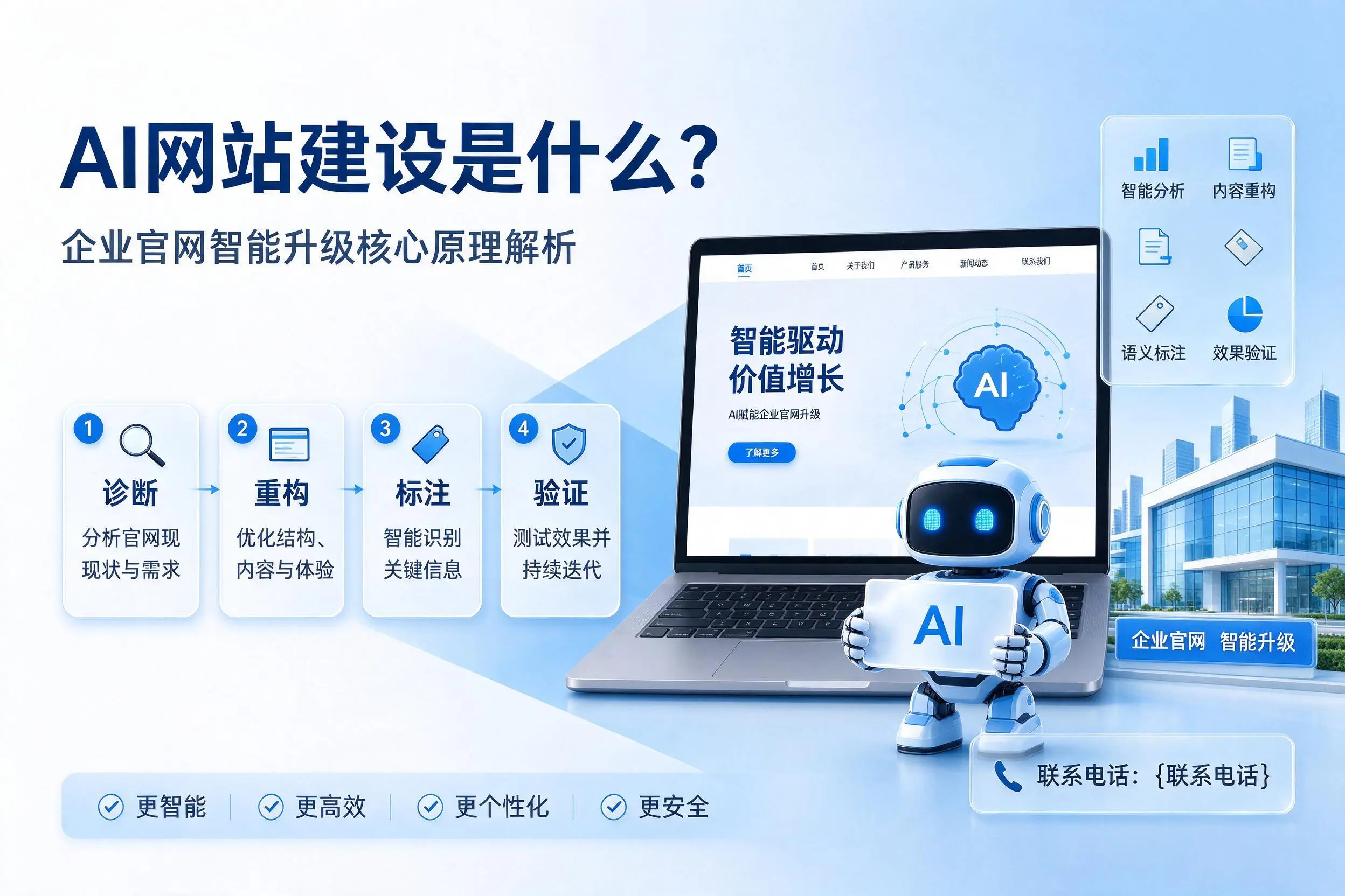 AI网站建设是什么？潜江企业官网智能升级核心原理解析