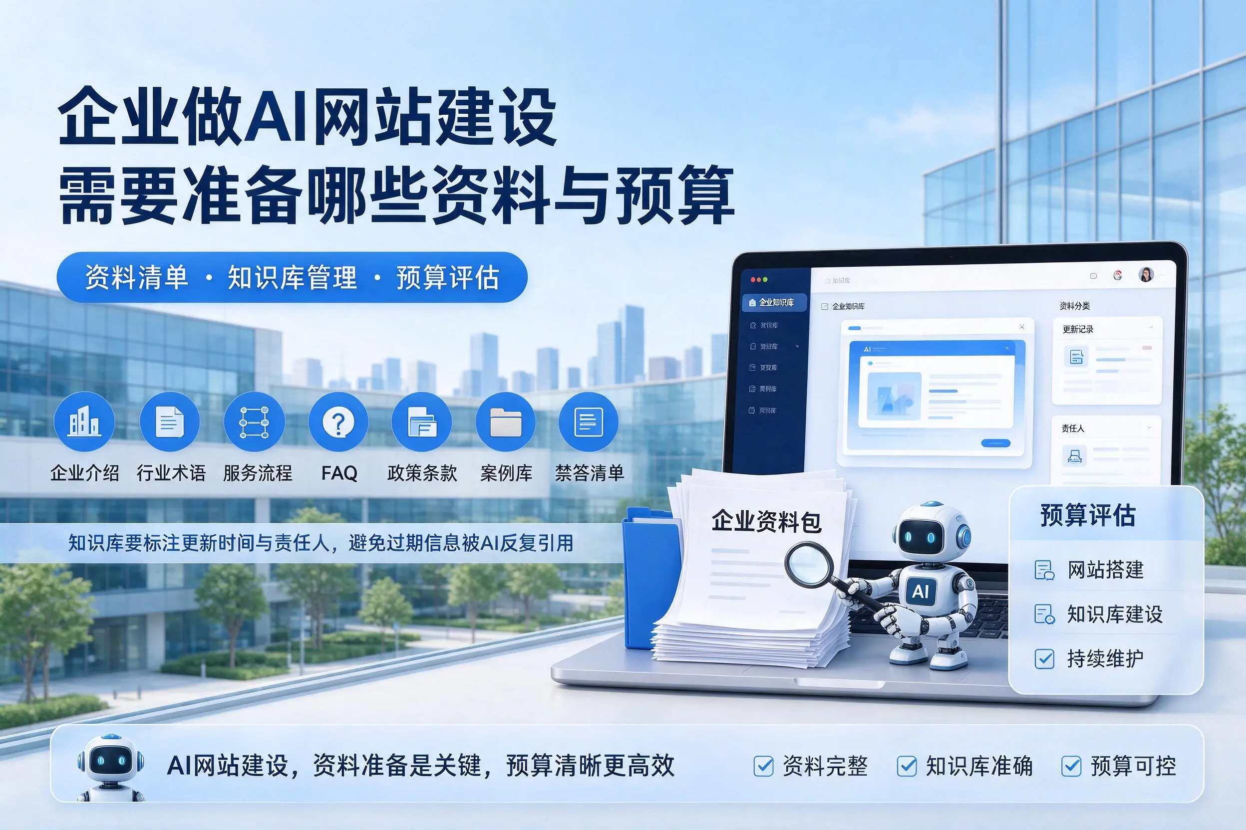 潜江企业做AI网站建设需要准备哪些资料与预算