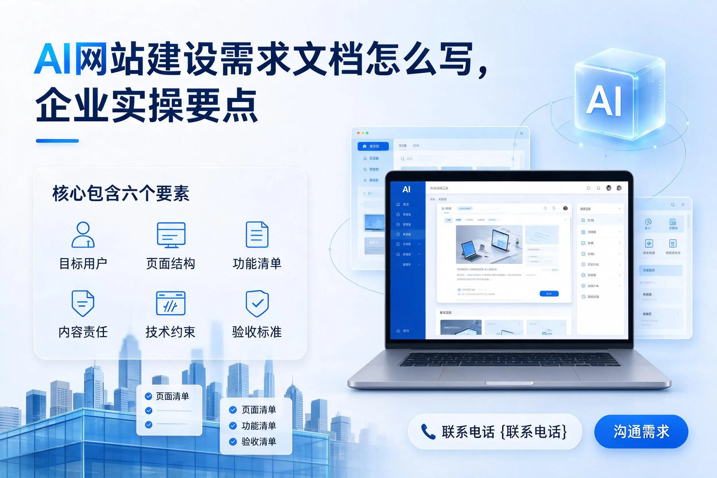 AI网站建设需求文档怎么写，潜江企业实操要点