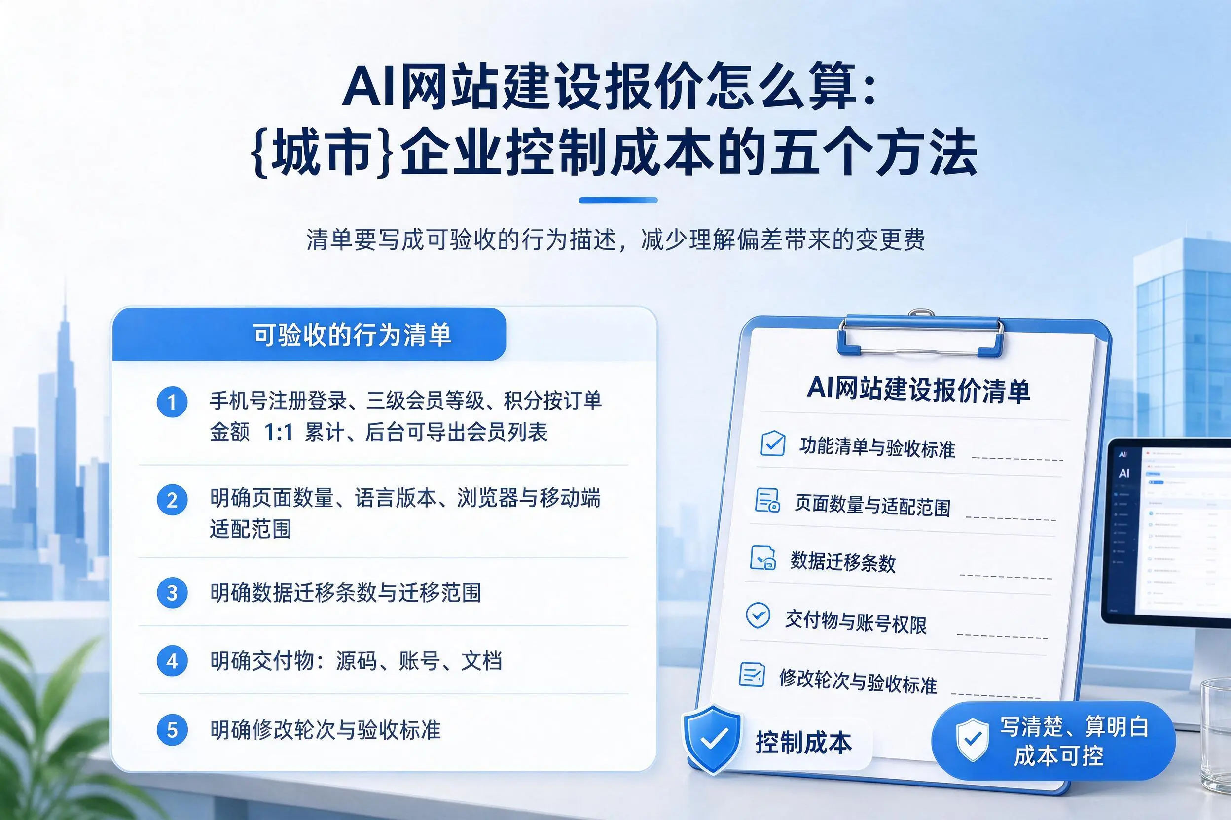 AI网站建设报价怎么算：潜江企业控制成本的五个方法